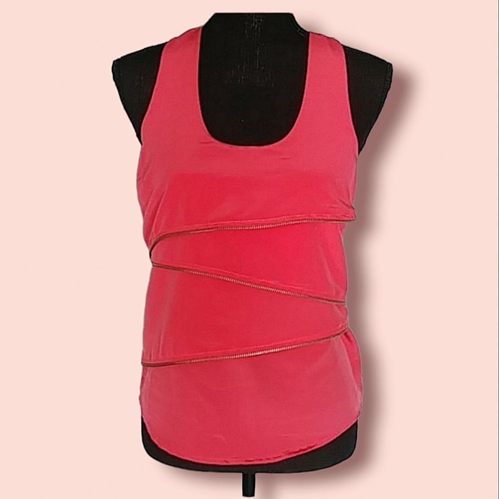 Central Park West Coral Sleeveless Top